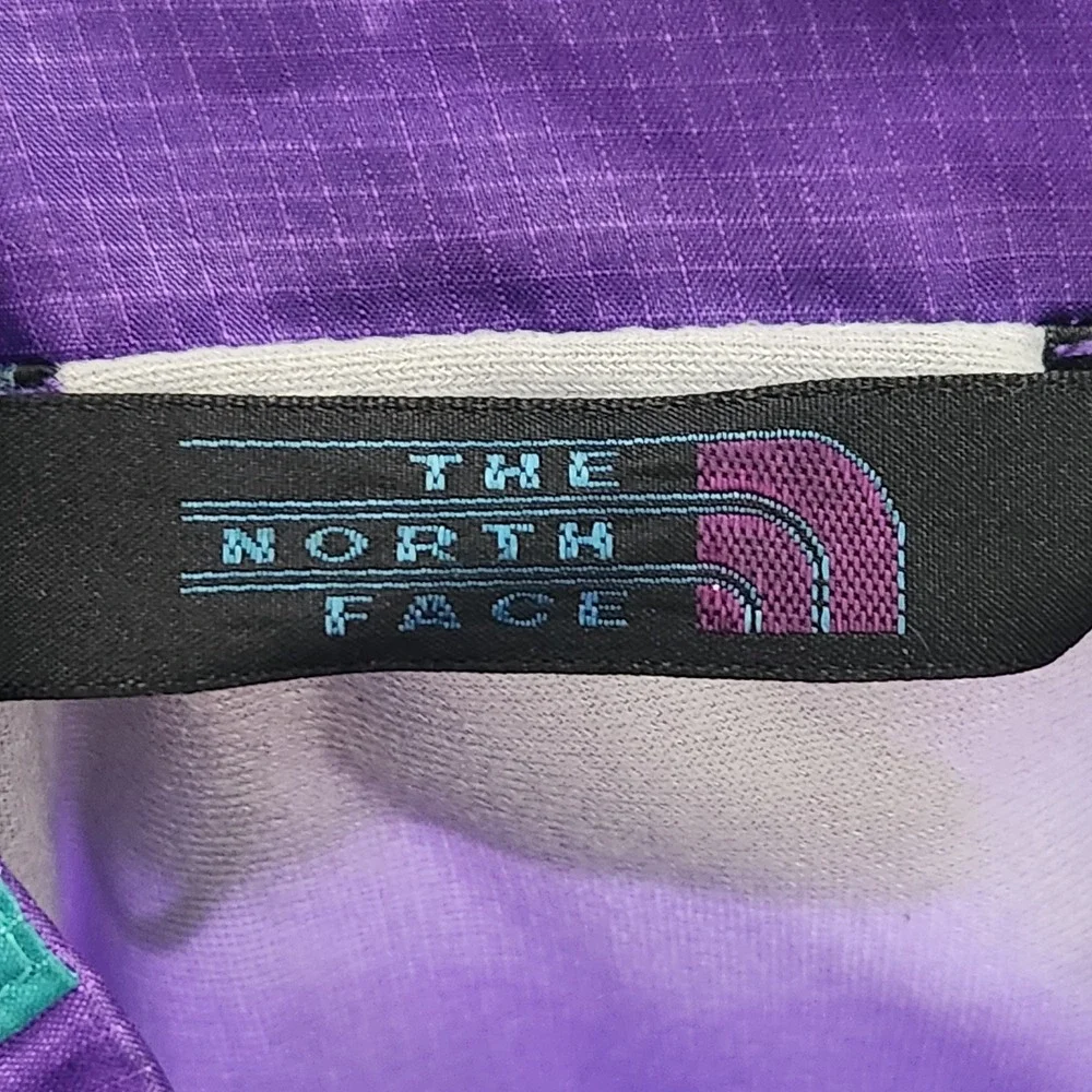 Vintage The North Face Anorak Pullover Mens Large Purple Teal 90s Windbreaker